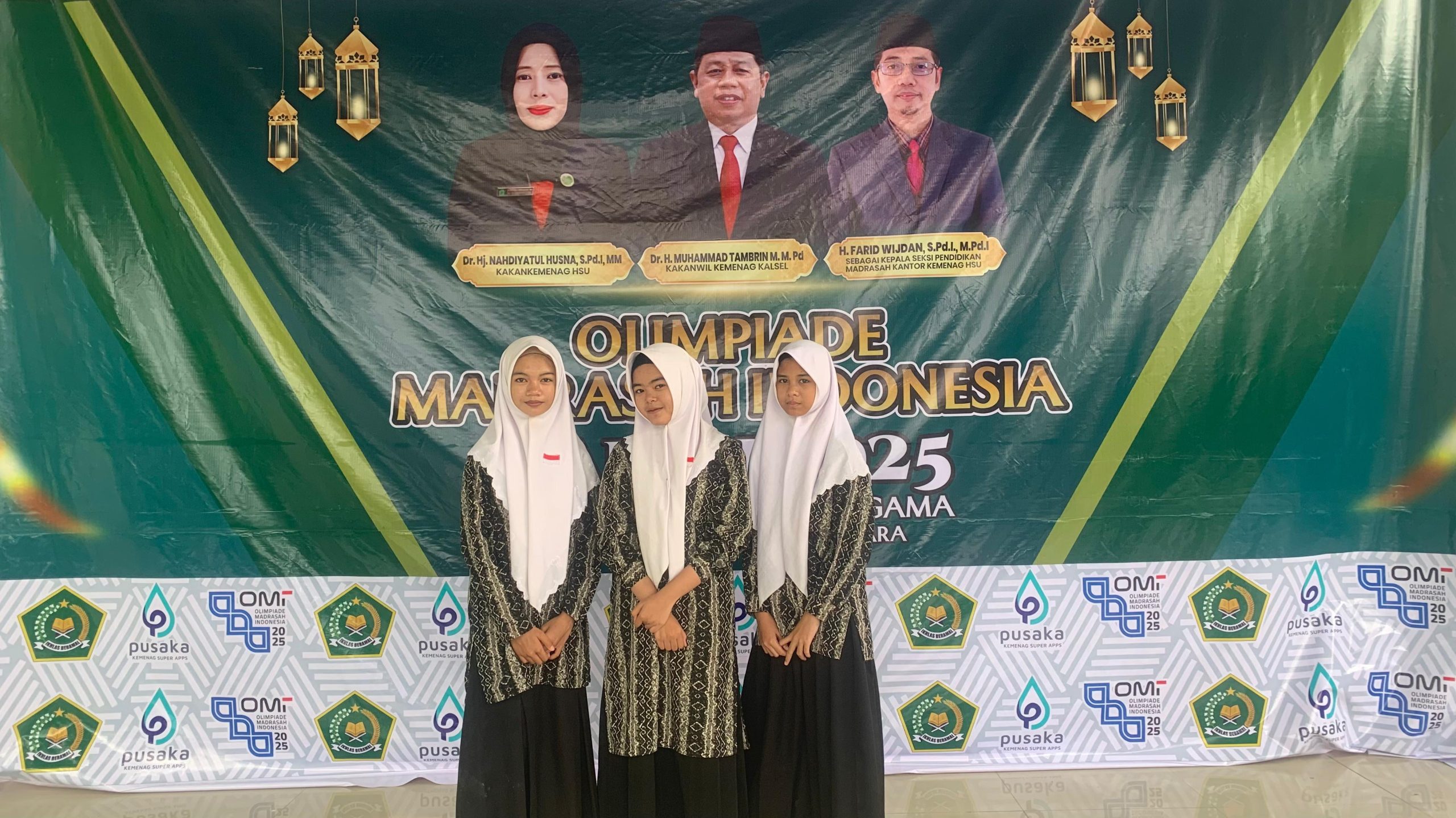 Tiga Siswi MTsN 4 Hulu Sungai Utara Ikuti OMI Mata Pelajaran Matematika